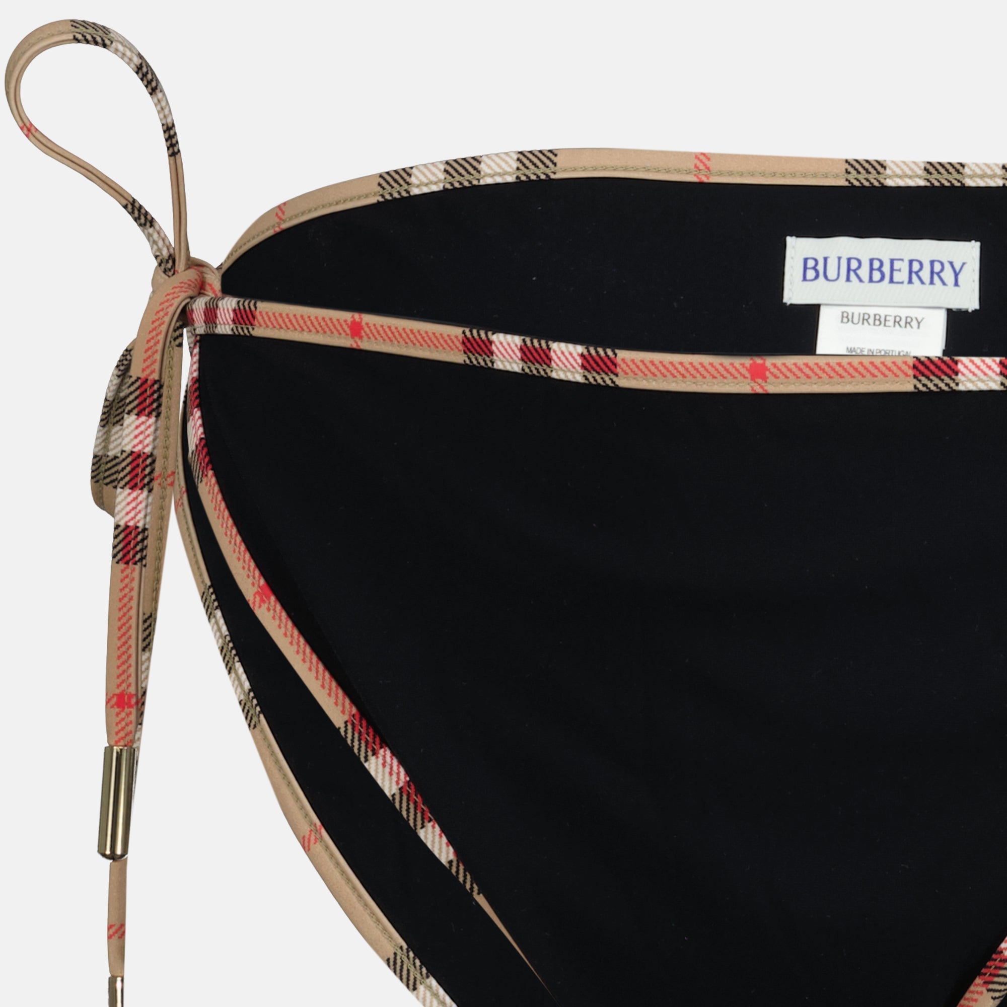 Image de l'article Bikini noir à carreaux Check de la marque Burberry pour Femme - Saison Printemps-Été 2026 - Vue détaillée_2