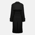 Immagine del trench lungo Castleford nero di Burberry per Donna - Stagione Primavera-Estate 2026 - Vista Retro