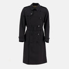 Immagine del trench lungo nero Heritage di Burberry per Uomo - Collezione Primavera-Estate 2026 - Vista Frontale