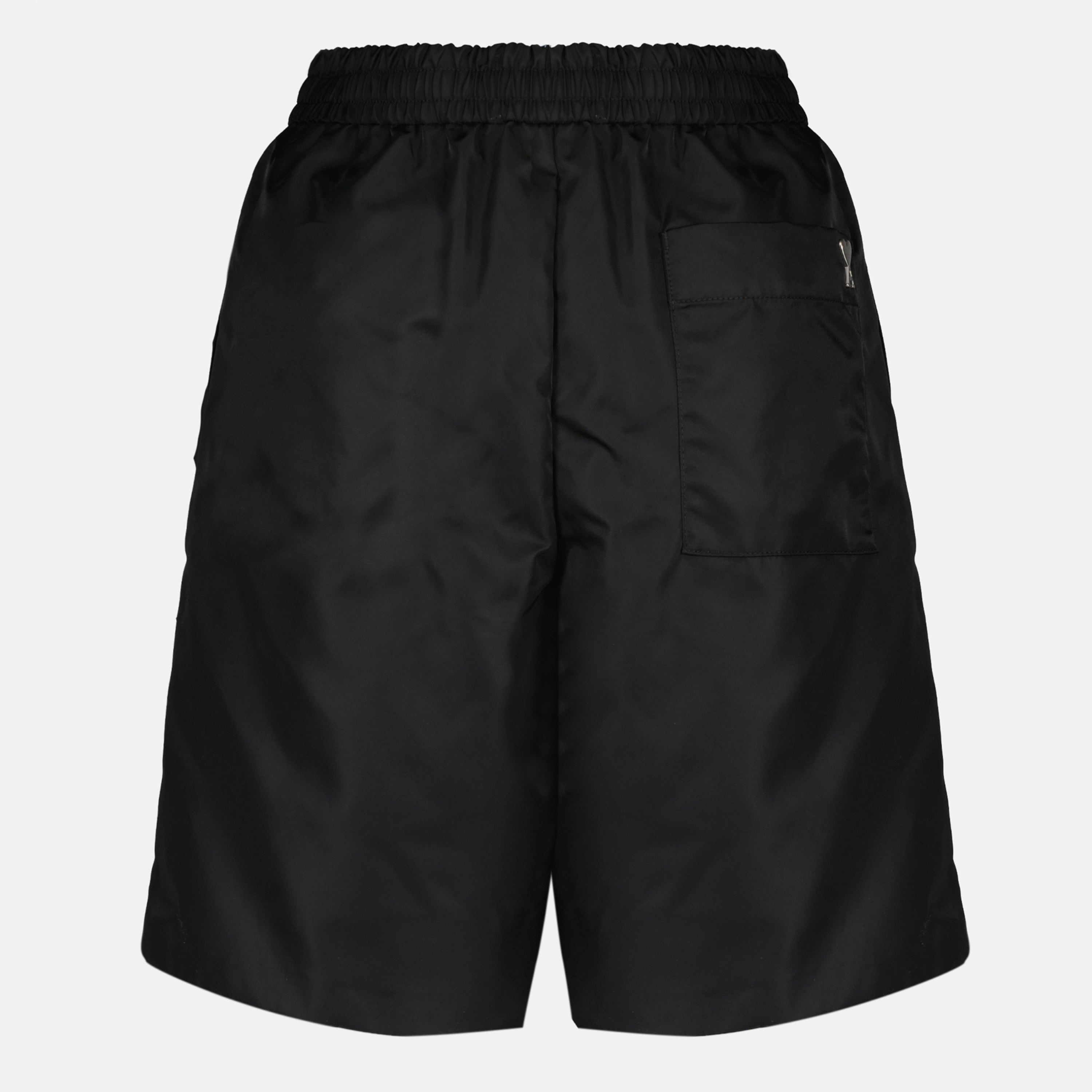 Shorts Short en nylon noir Ami PARIS Noir Homme