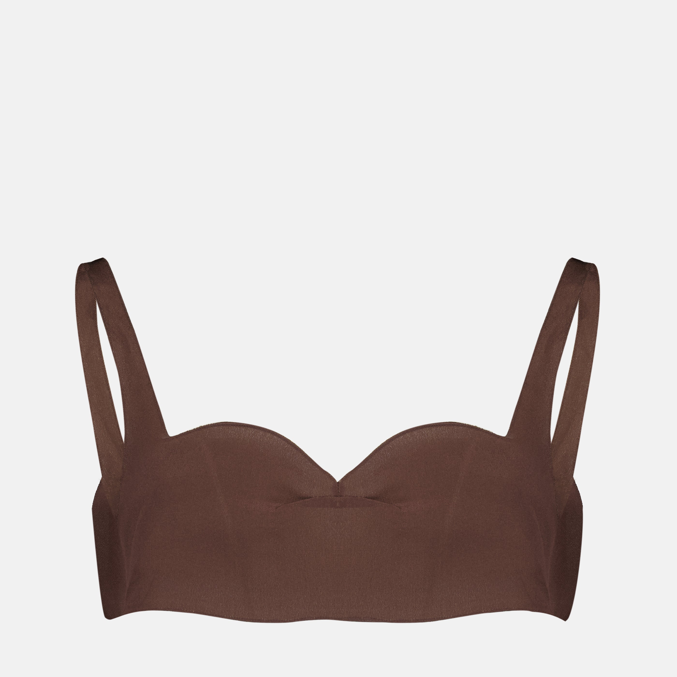 Tops Top marron en crêpe de chine Prada Marron Femme