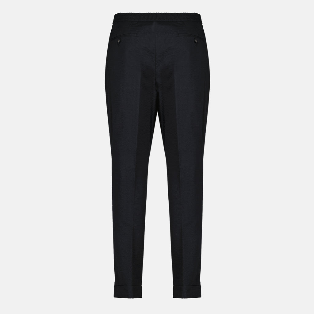 Pantalons Pantalones de algodón seersucker Joseph Negro Officine Générale Noir Homme