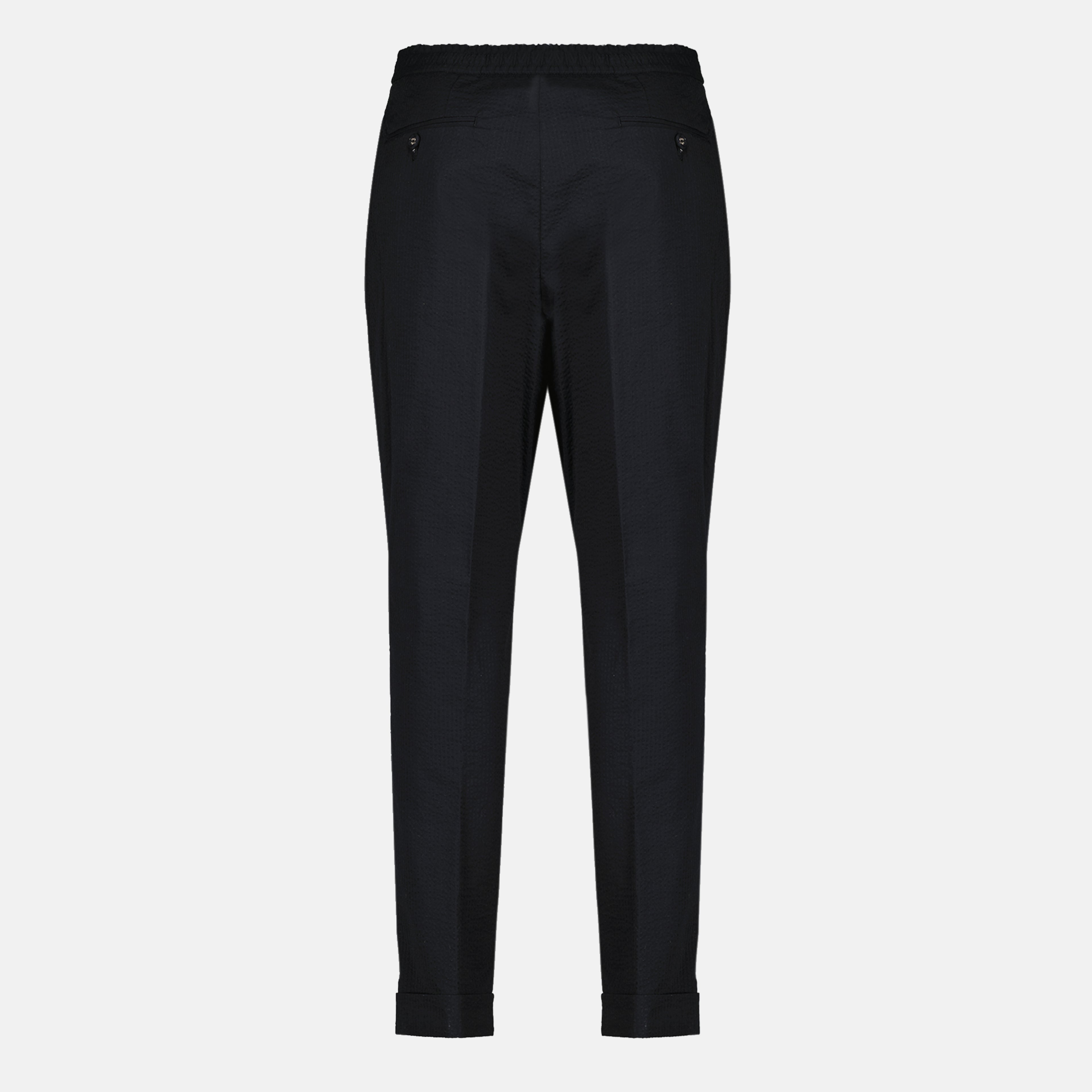 Pantalons Calças Joseph Pretas em Seersucker de Algodão Officine Générale Noir Homme