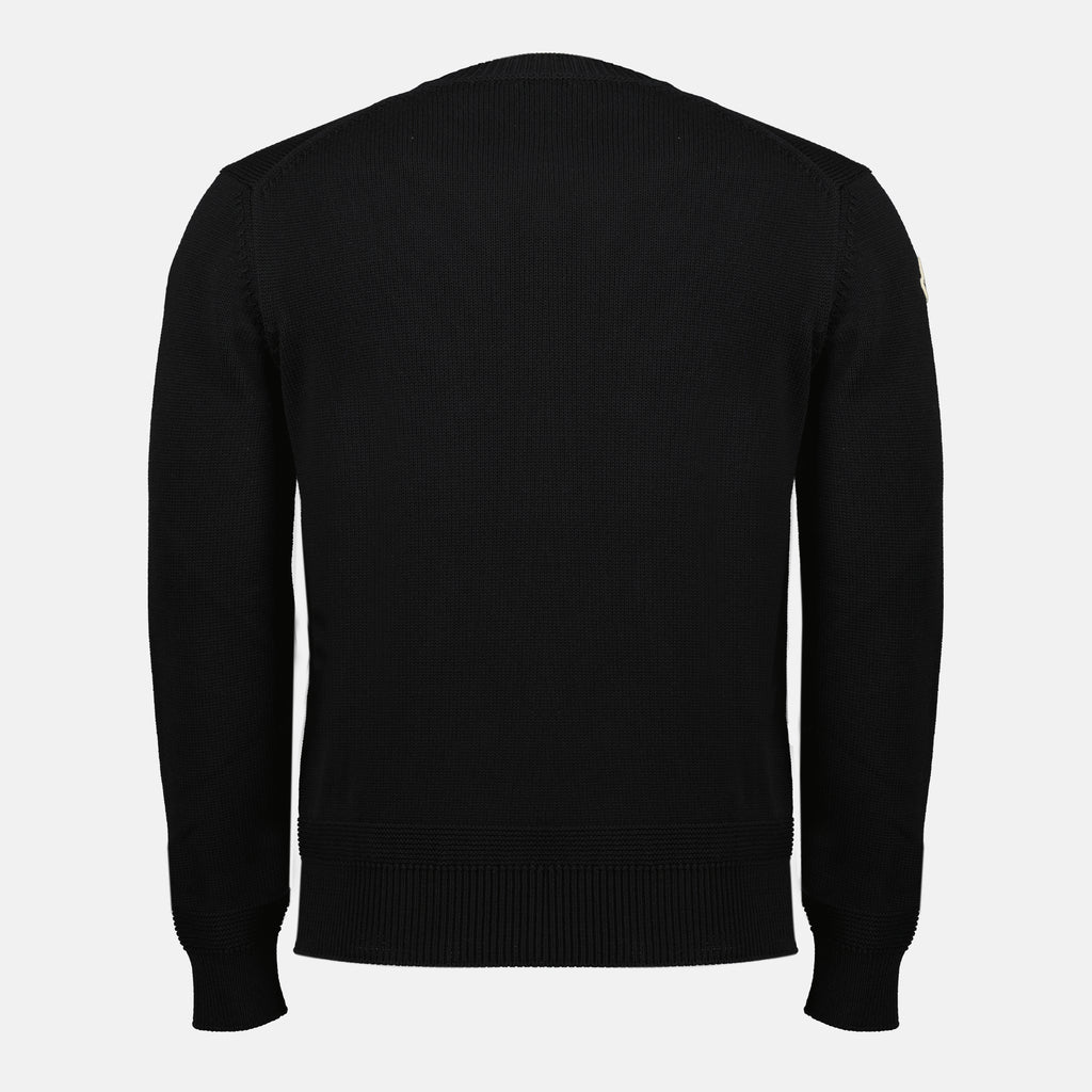 Image de l'article Pull en maille noir de la marque Moncler pour Homme - Saison Printemps-Été 2026 - Vue de Dos