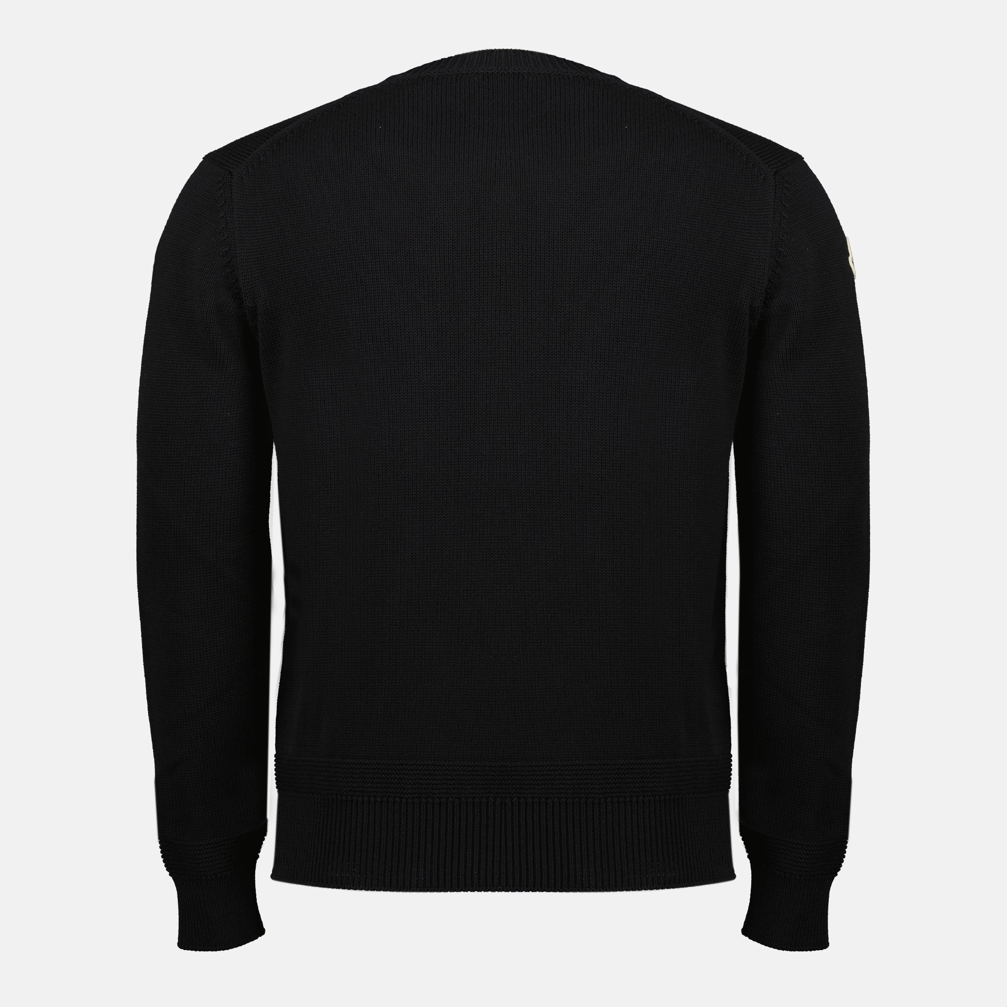 Image de l'article Pull en maille noir de la marque Moncler pour Homme - Saison Printemps-Été 2026 - Vue de Dos