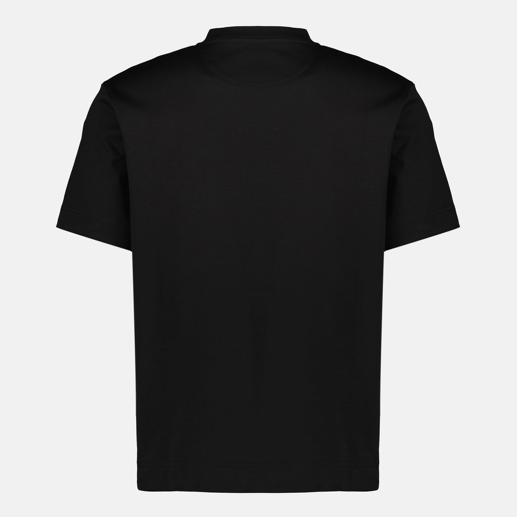 T-shirts Schwarzes Baumwolle FF T-Shirt Fendi Noir Homme