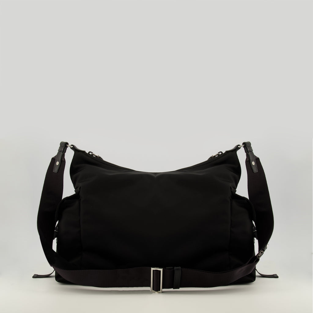 Sacs bandoulière Saco Explorer Preto em Re-Nylon e Couro Prada Noir Homme