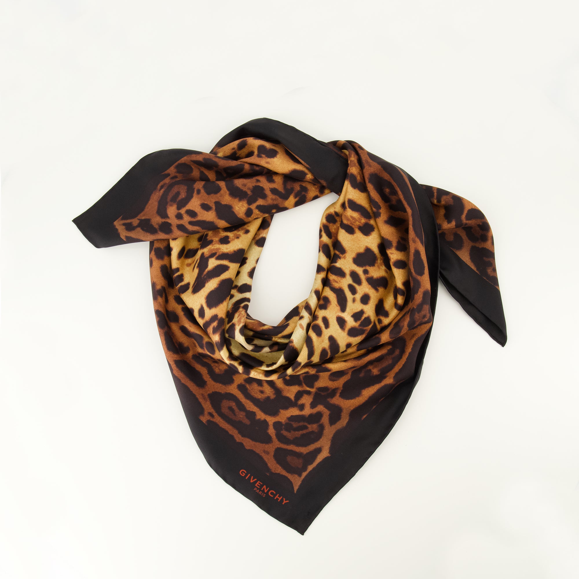 Écharpes, foulards et gants ヒョウ柄シルクスクエア Givenchy Marron Femme