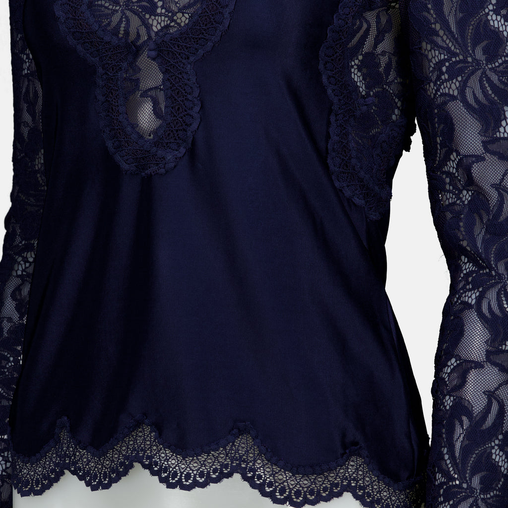 Tops Navy Lace Top Rabanne Bleu foncé Femme