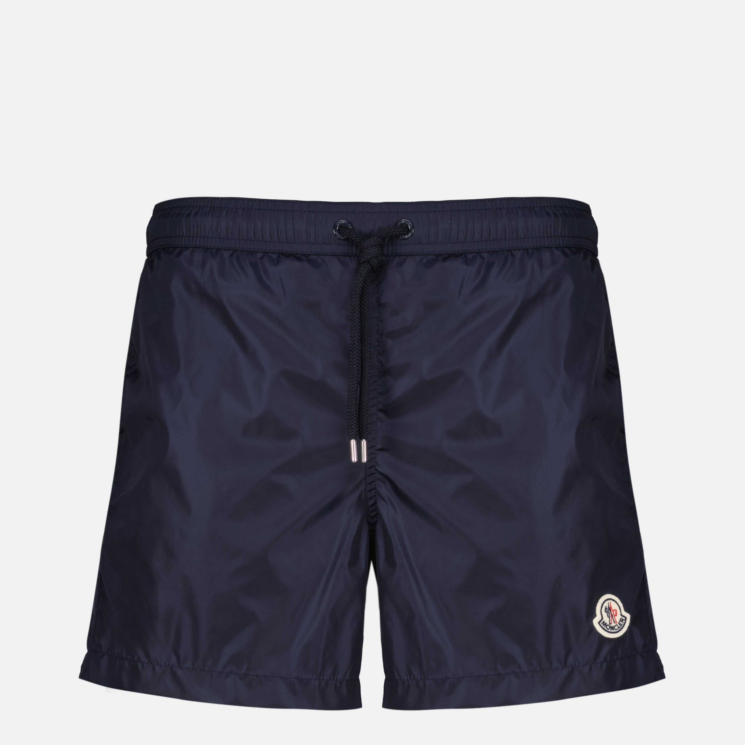 Beachwear Blue Swim Shorts with Black Logo Moncler Bleu foncé Homme