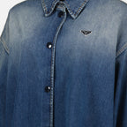 Chemises Denim-Hemd Prada Bleu Femme