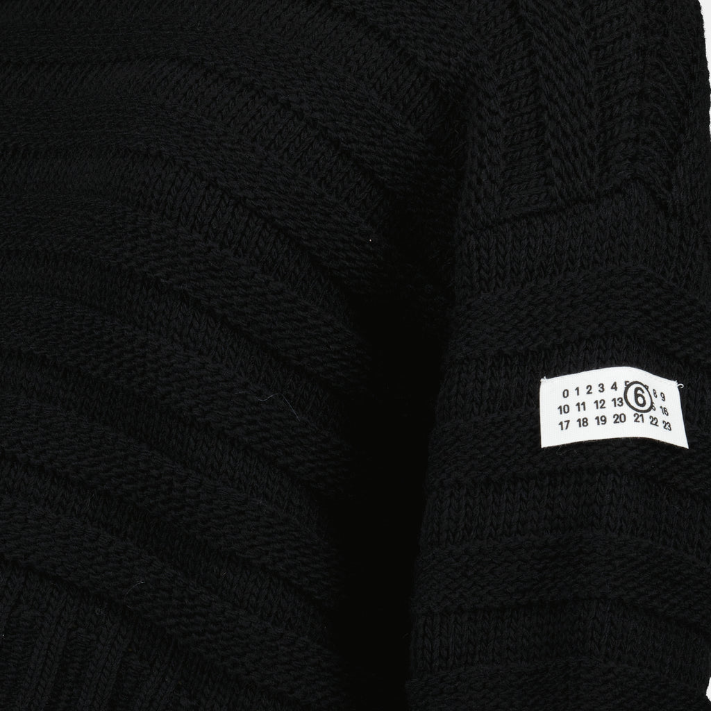 Maille Suéter de Lana Mm6 Noir Femme