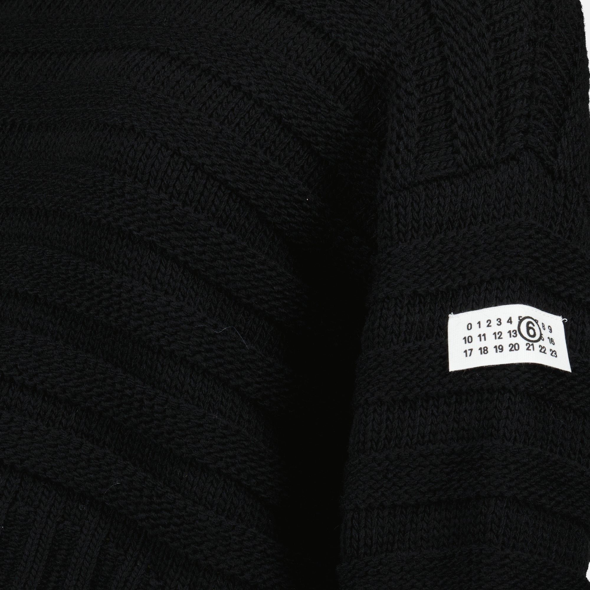 Maille Suéter de Lana Mm6 Noir Femme