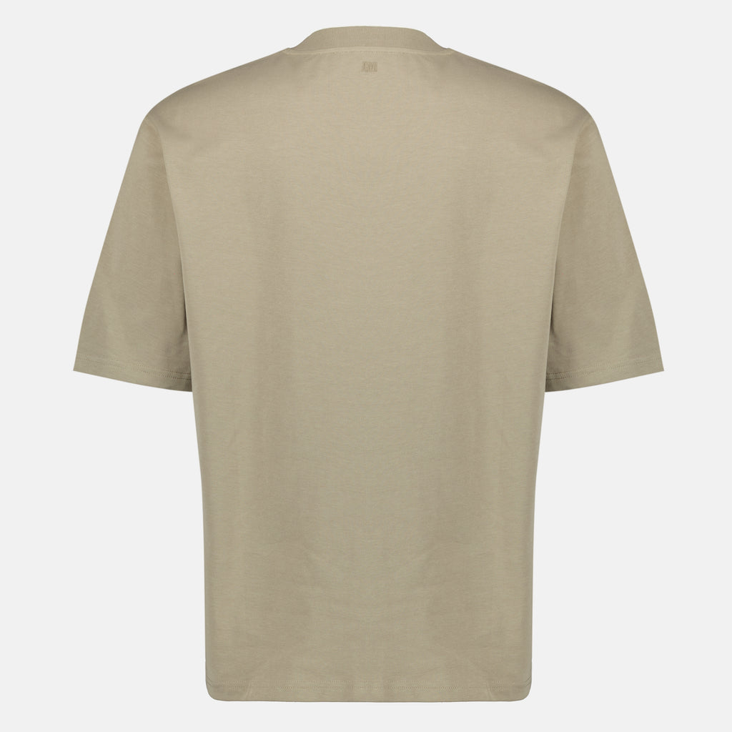 Bild des Artikels Beige AMI Herz Baumwoll-T-Shirt der Marke Ami PARIS für Unisex - Saison Frühling-Sommer 2026 - Rückansicht