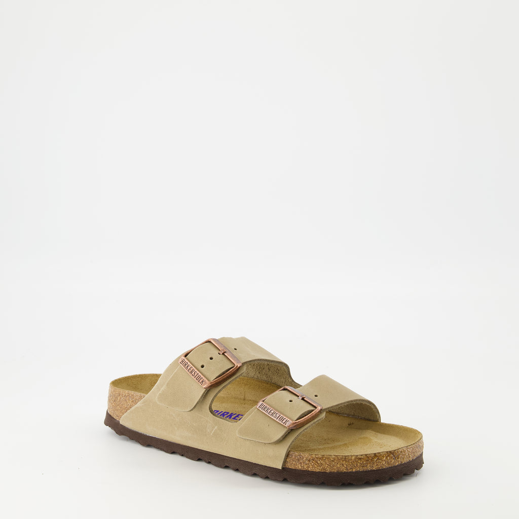 Chaussures ouvertes Arizona Sandals Birkenstock Beige Femme