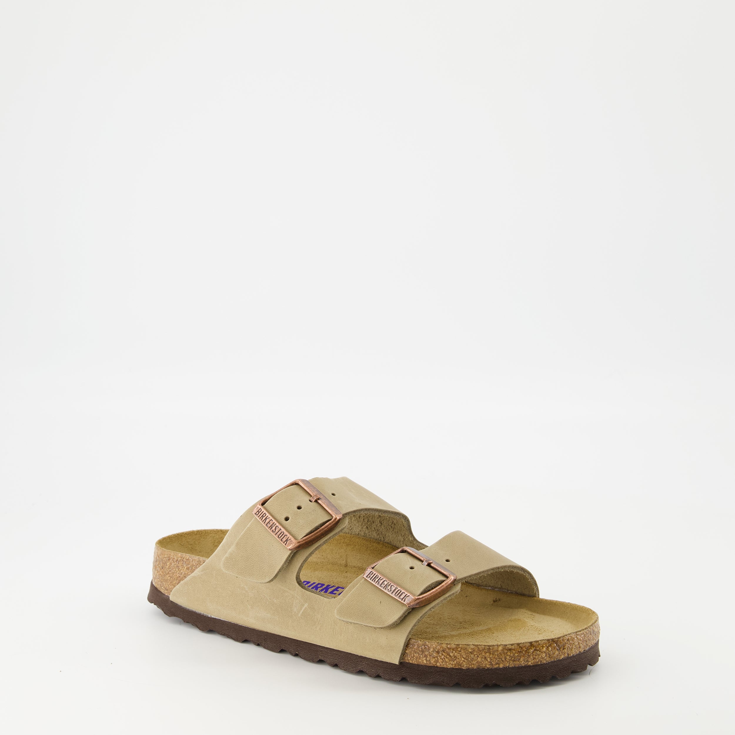 Chaussures ouvertes Sandalias Arizona Birkenstock Beige Femme