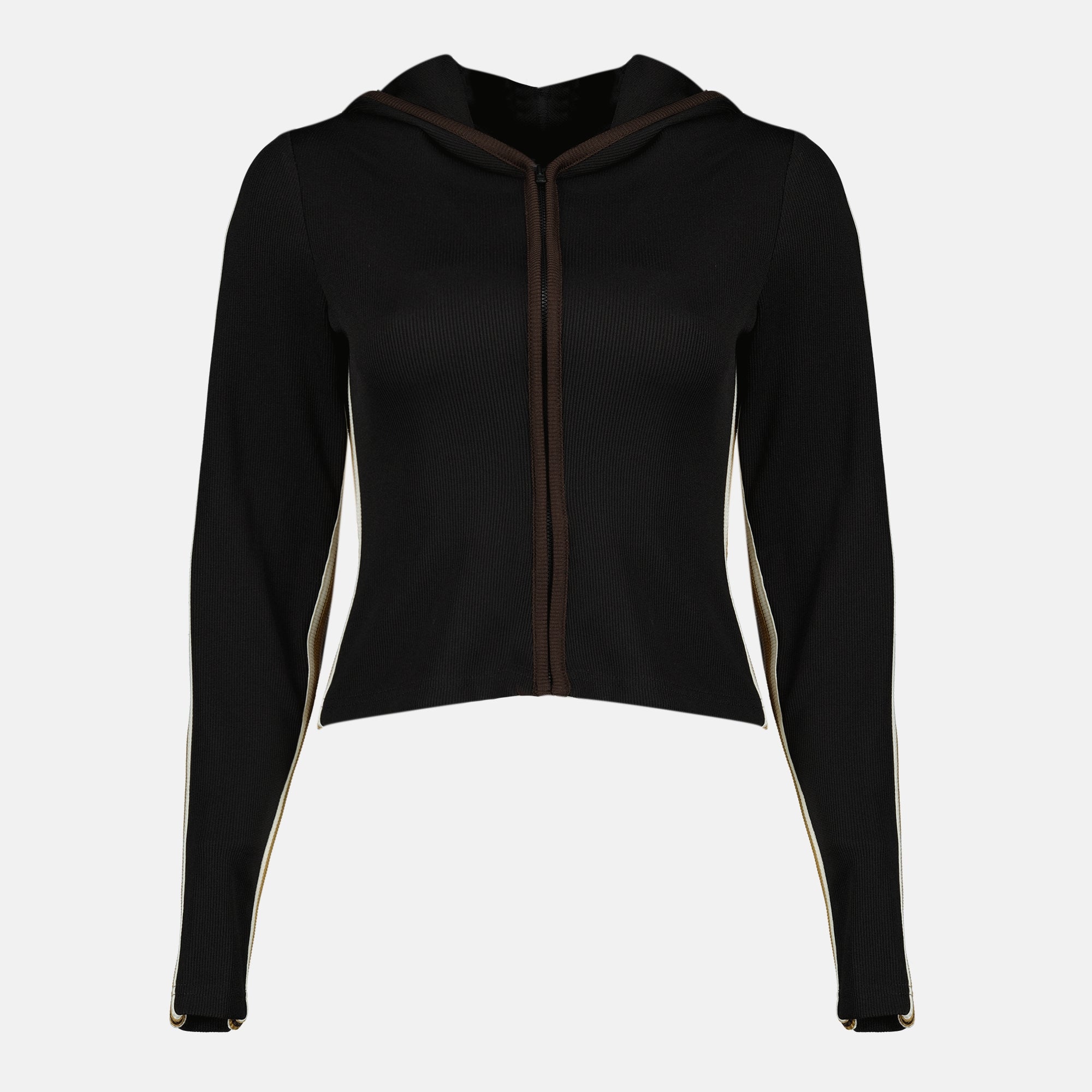 Image de l'article Veste de survêtement à bandes noir de la marque Christopher Esber pour Femme - Saison Printemps-Été 2026 - Vue de Face