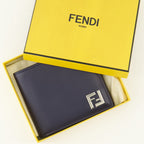 Image of the FF Squared navy blue wallet by Fendi for Men - Spring-Summer 2026 - Detailed View_3