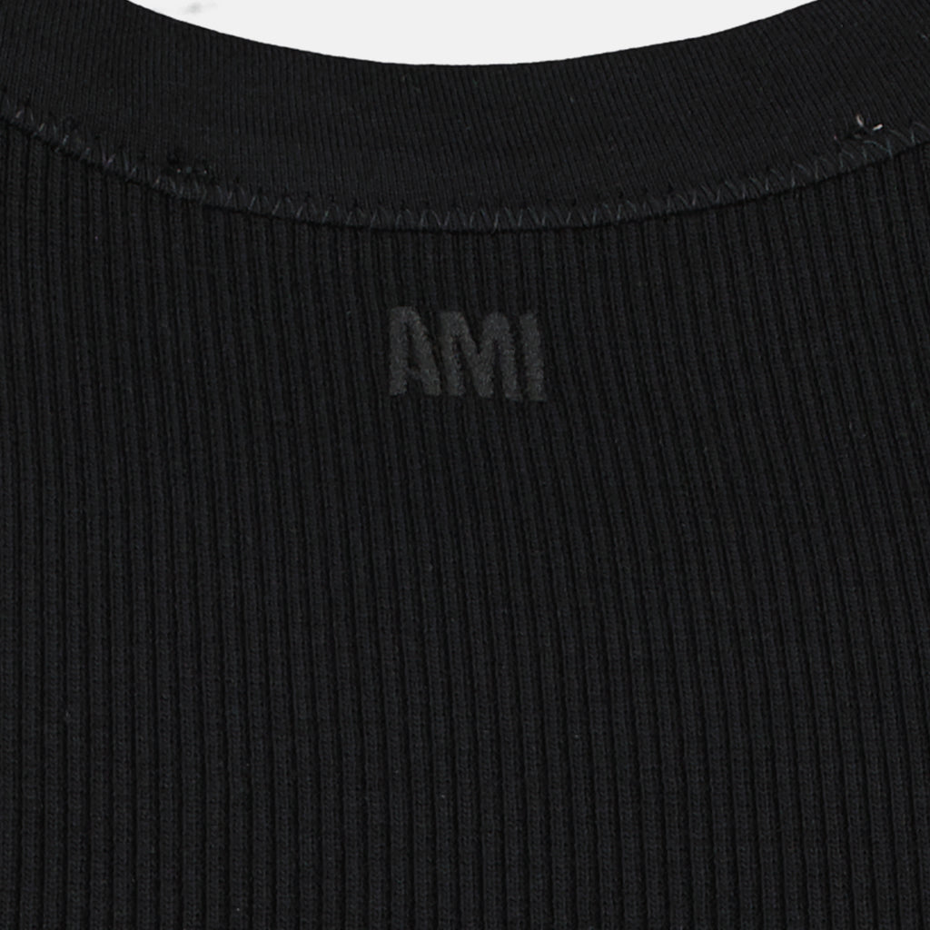 Immagine del top nero Ami de coeur del marchio Ami PARIS per Donna - Stagione Primavera-Estate 2026 - Vista Dettagliata_2