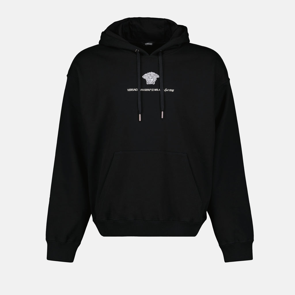 Sweatshirts Sweat à capuche Via Gesu Versace Noir Homme
