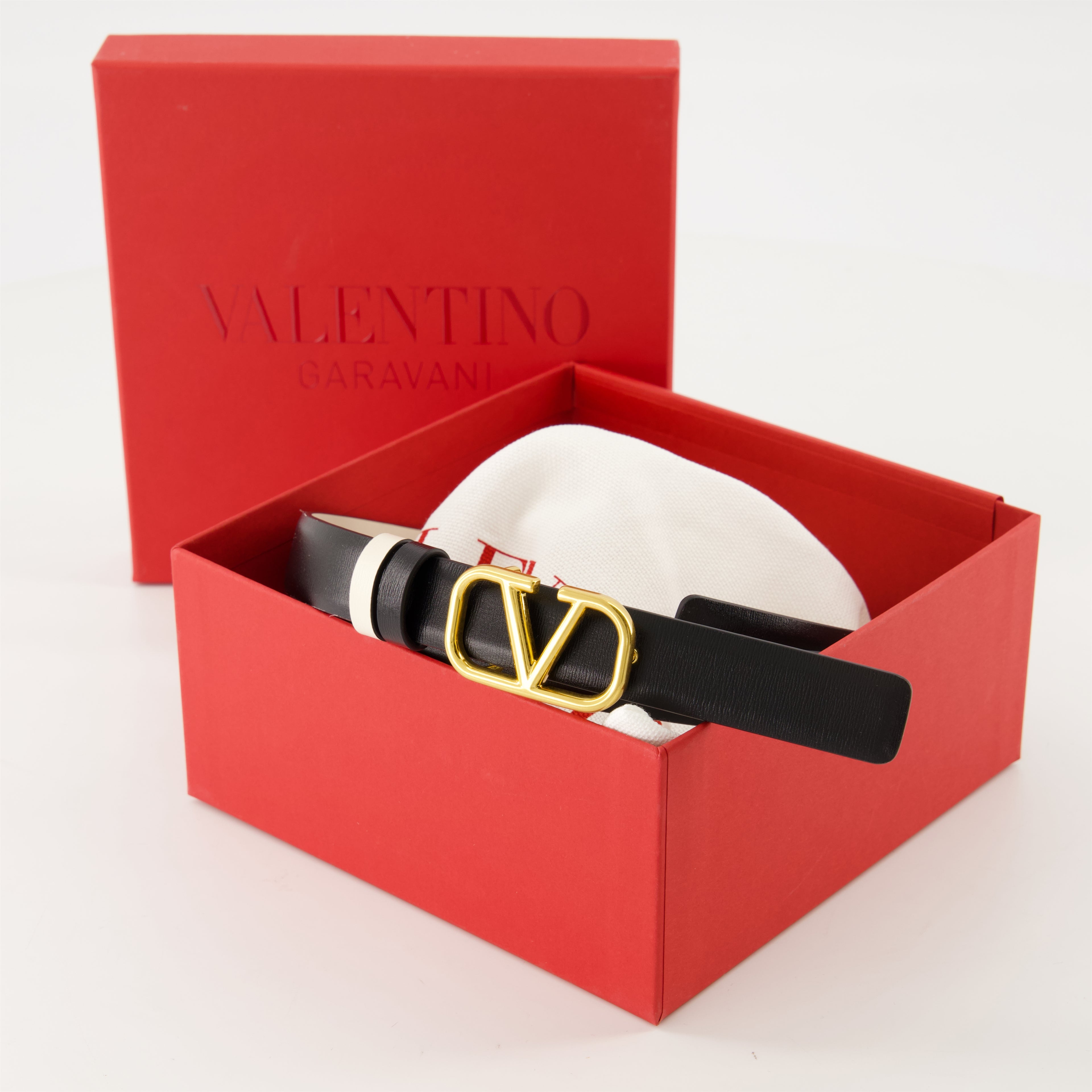 Cintos Ceinture réversible VLogo Valentino Garavani Preto Femme