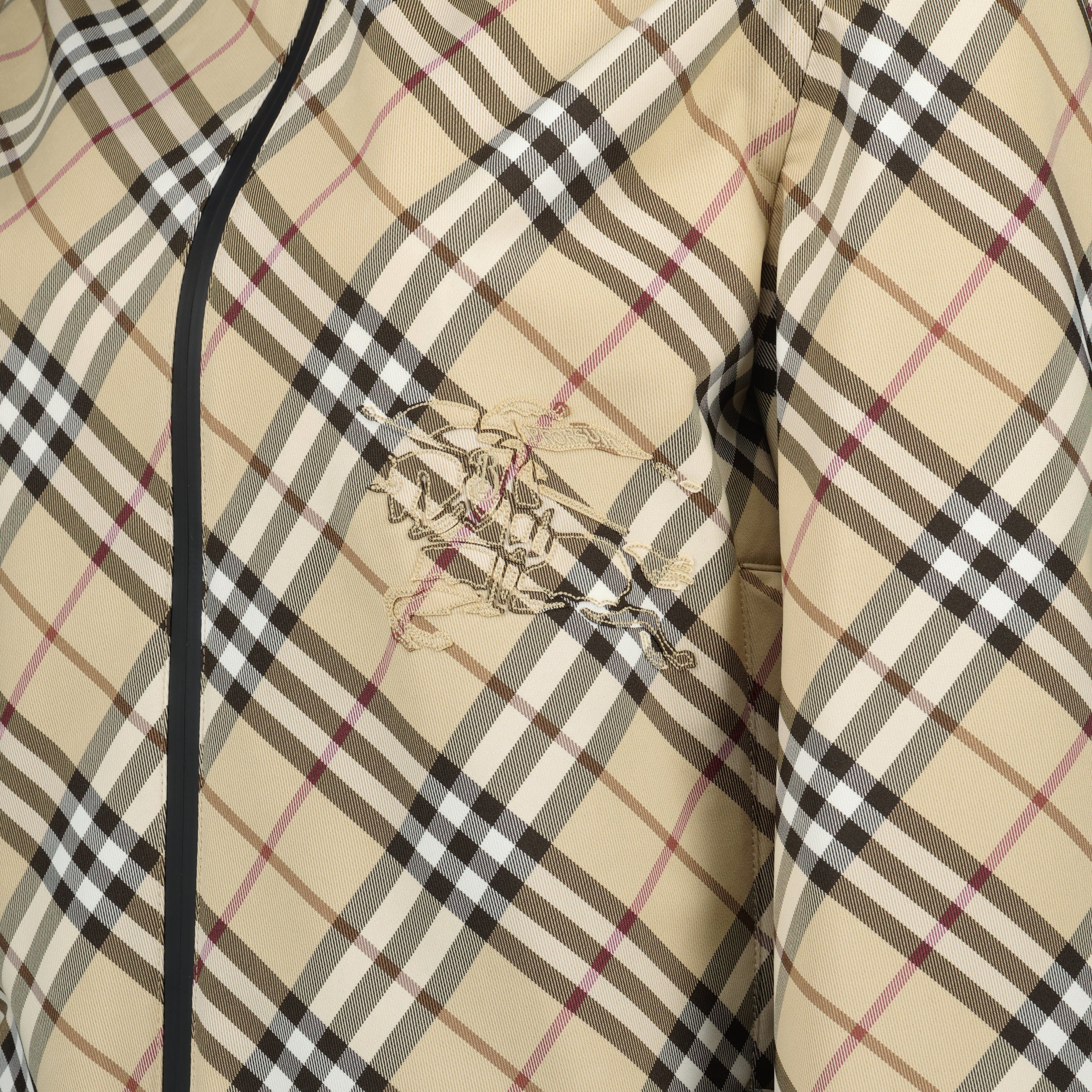 Vestes Coupe-vent à carreaux Cavalier Burberry Beige Femme