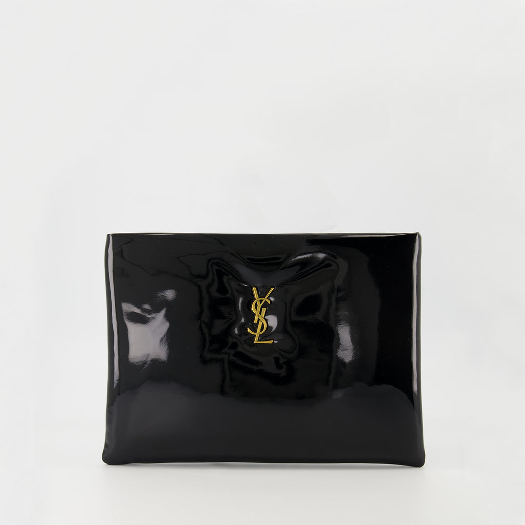 Pouches Calypso Clutch Saint Laurent Black Femme