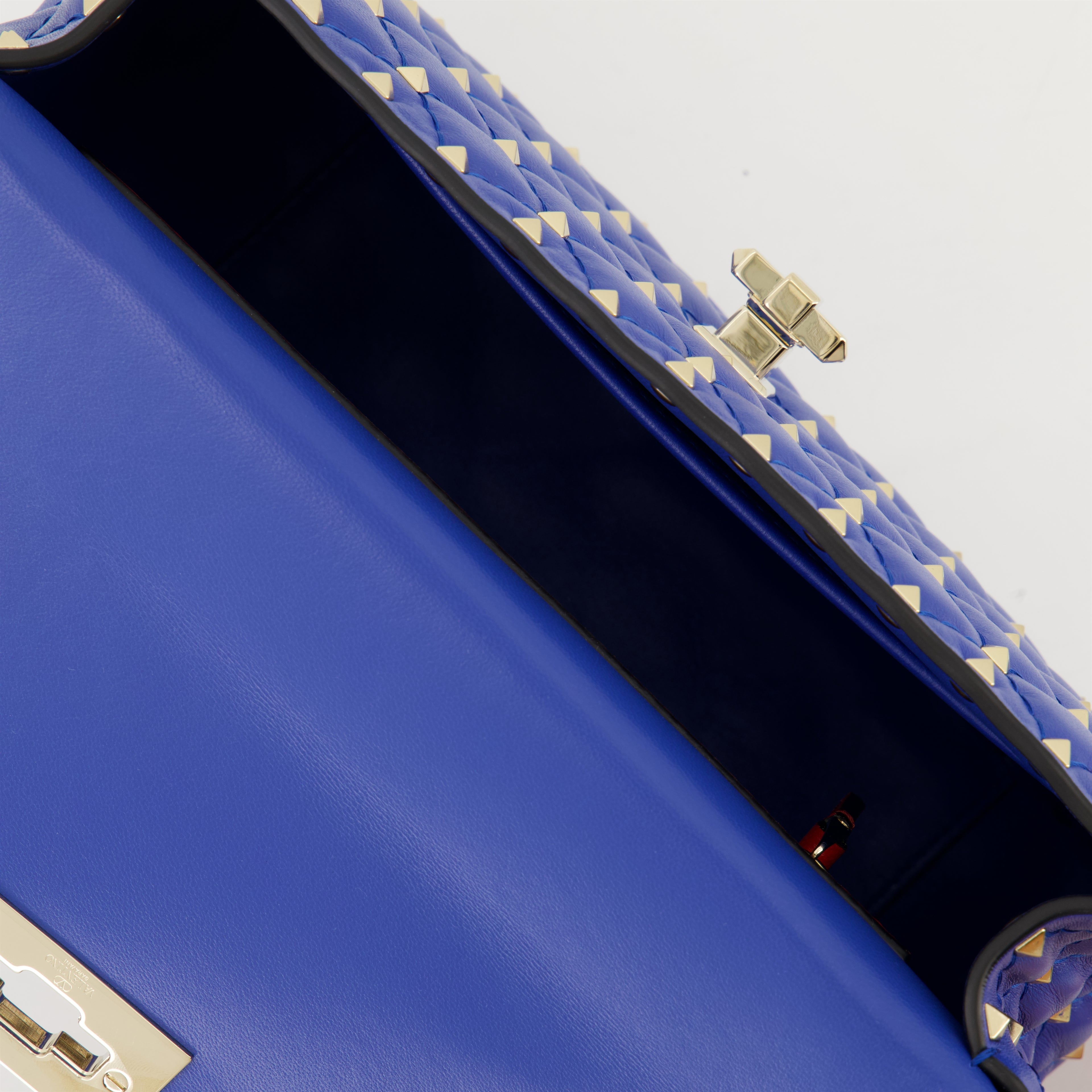 Sacs bandoulière Sac Rockstud Spike moyen Valentino Garavani Bleu Femme
