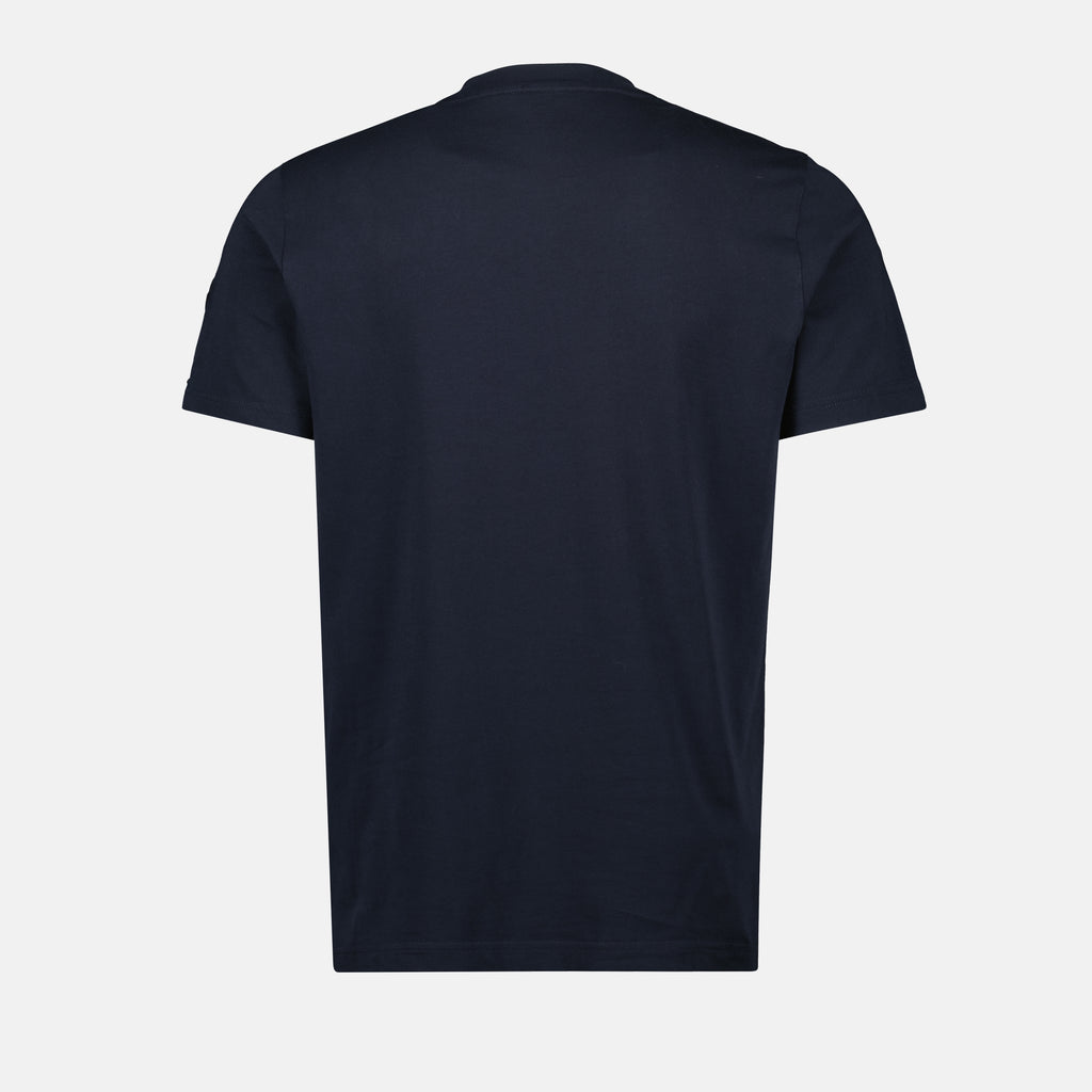 T-Shirts Verblasstes Logo T-Shirt Moncler Dunkelblau Homme