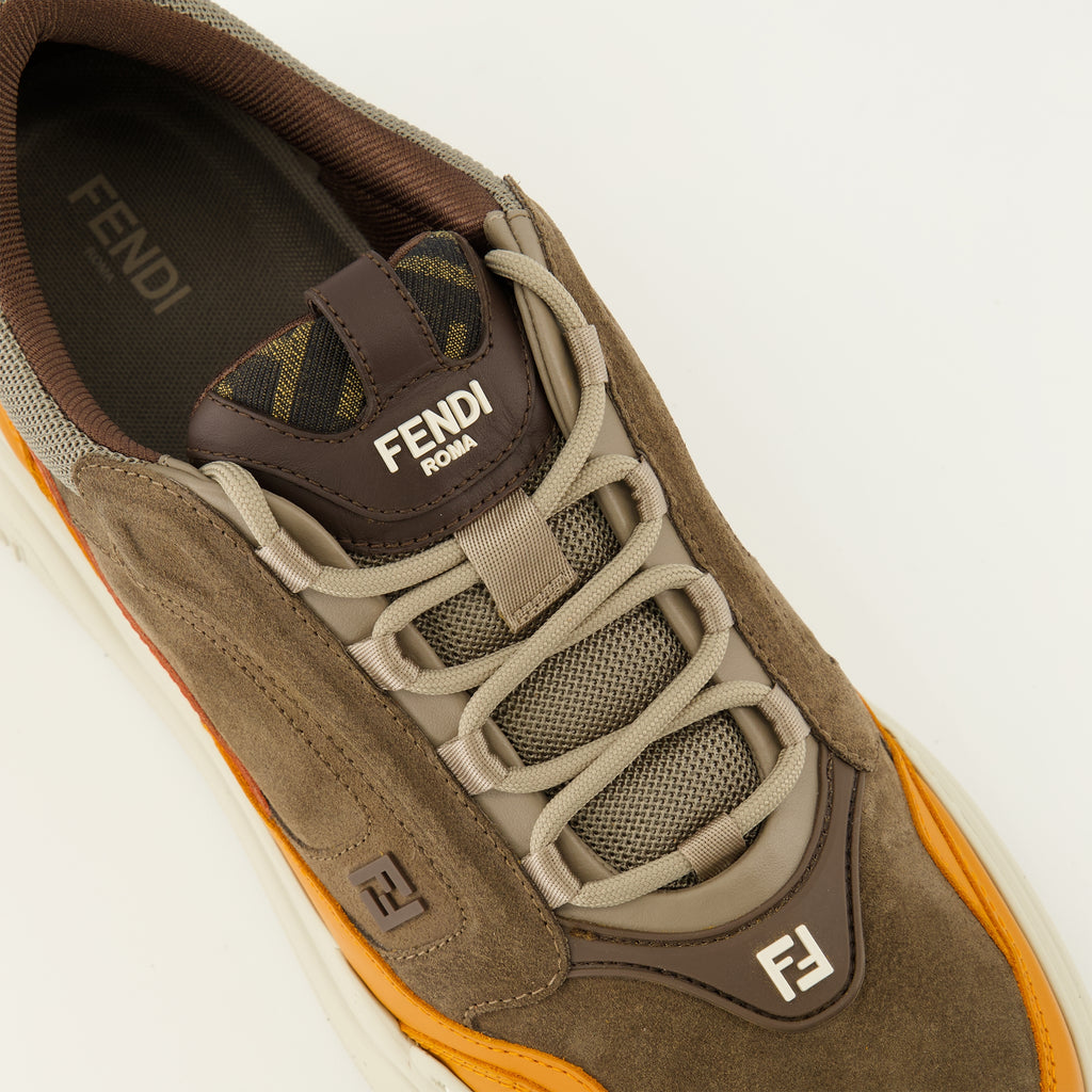 Baskets フェンディ フォース ブラウン スニーカー Fendi Marron Homme