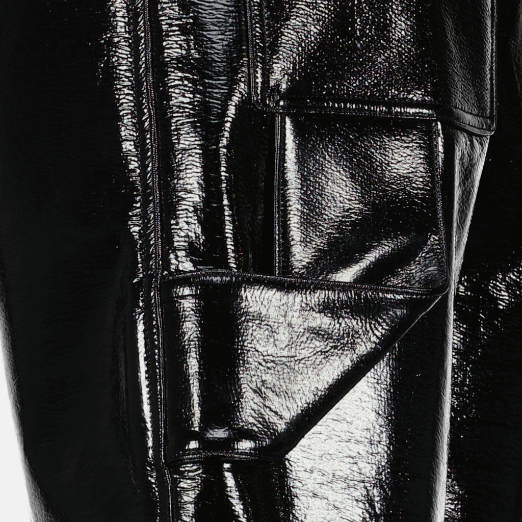 Imagem do Short Hammer em vinil preto da marca Courrèges para Mulher - Primavera-Verão 2026 - Vista Detalhada_2