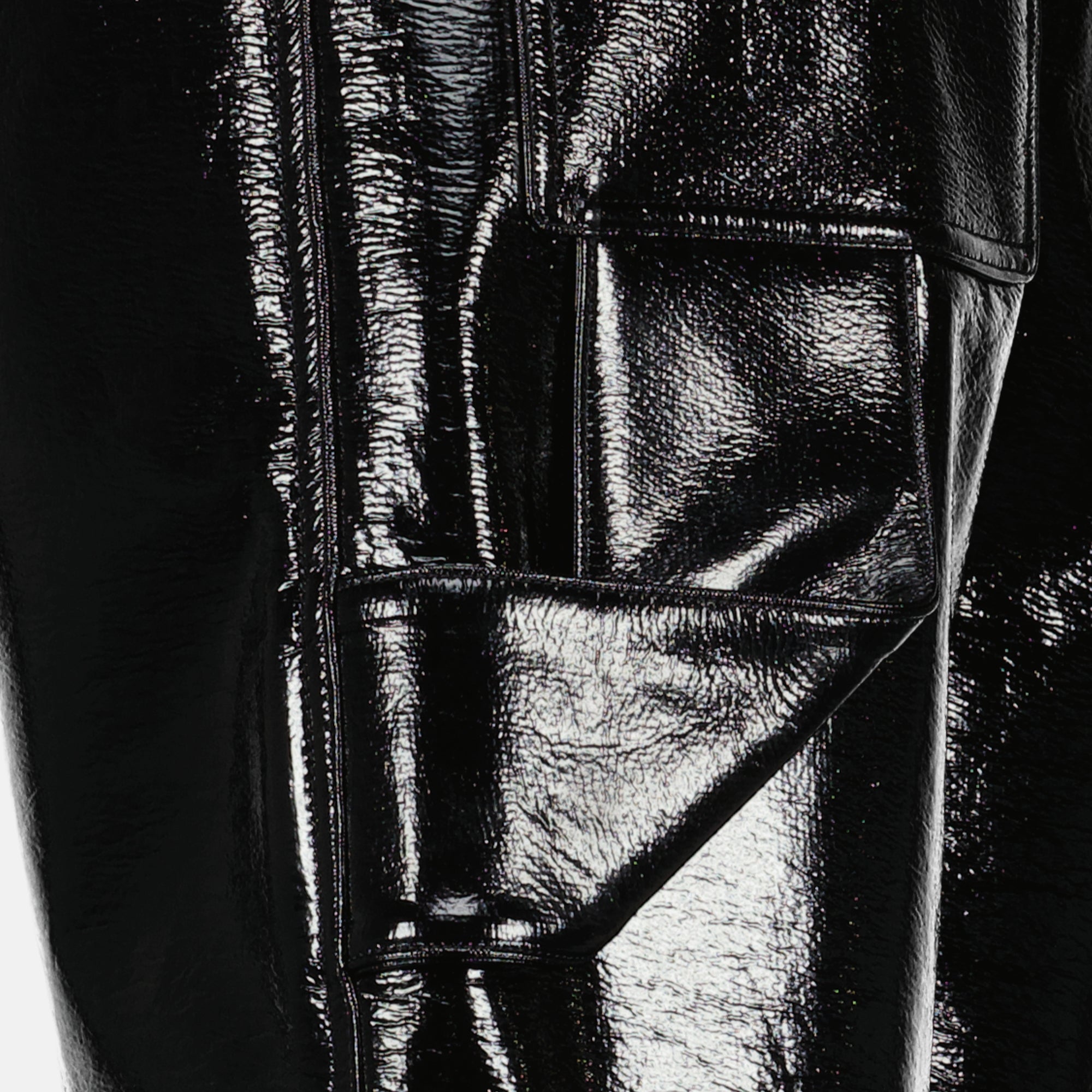 Image de l'article Short Hammer en vinyle noir de la marque Courrèges pour Femme - Saison Printemps-Été 2026 - Vue détaillée_2