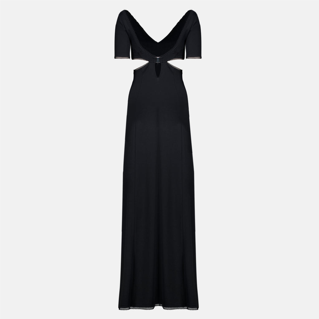 Robes Abito lungo con ricamo nero Rabanne Noir Femme