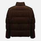 Bild des braunen Cord-Puffers von Prada für Herren - Herbst-Winter 2025 - Rückansicht