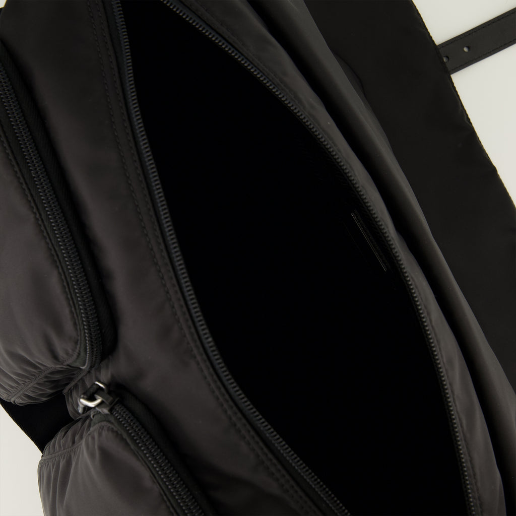 Sacs bandoulière Sac porté épaule en Re-Nylon noir Prada Noir Homme