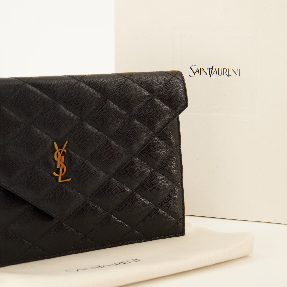 Pochettes Pochette Paris noir Saint Laurent Noir Femme