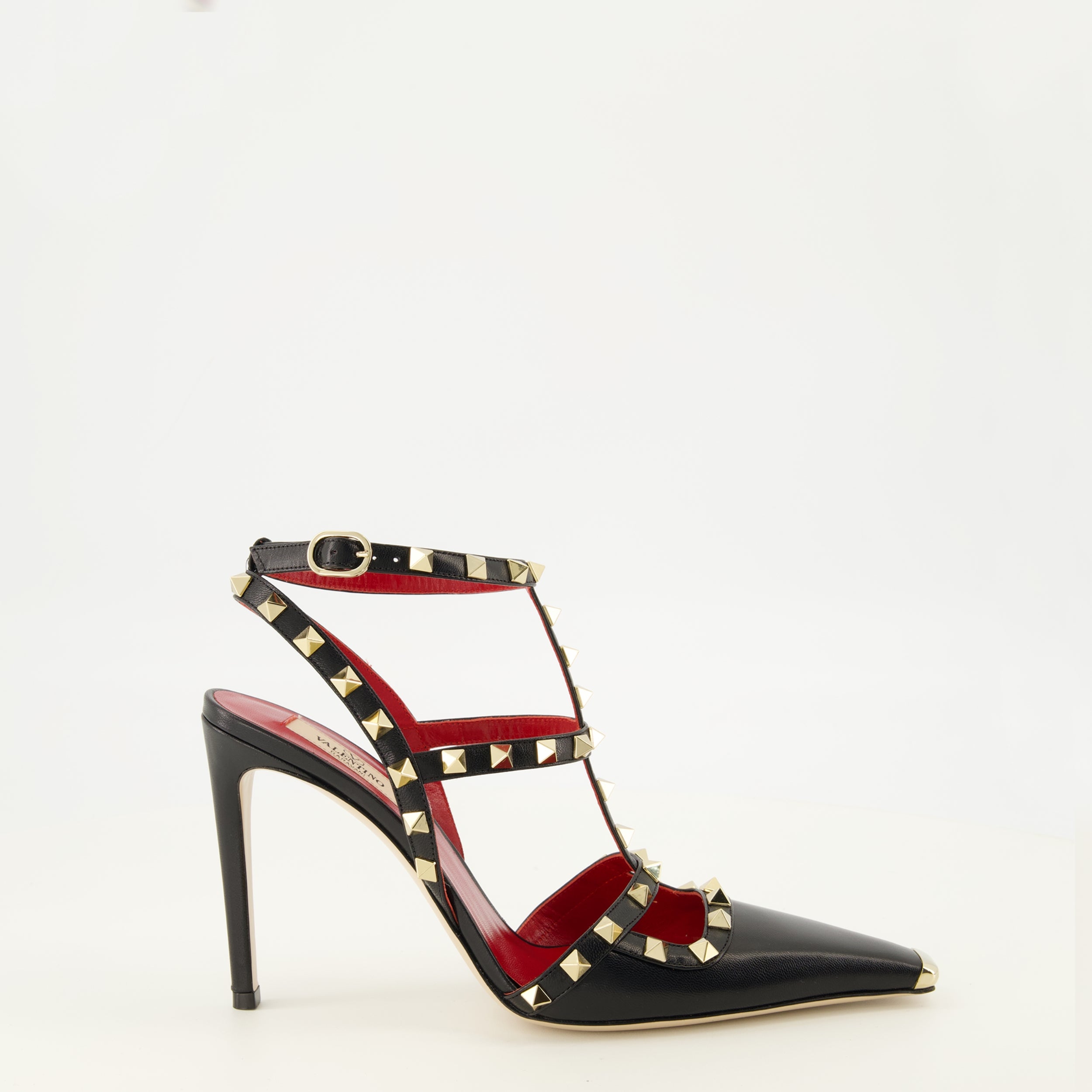 Escarpins Escarpins Rockstud en cuir noir Valentino Garavani Noir Femme
