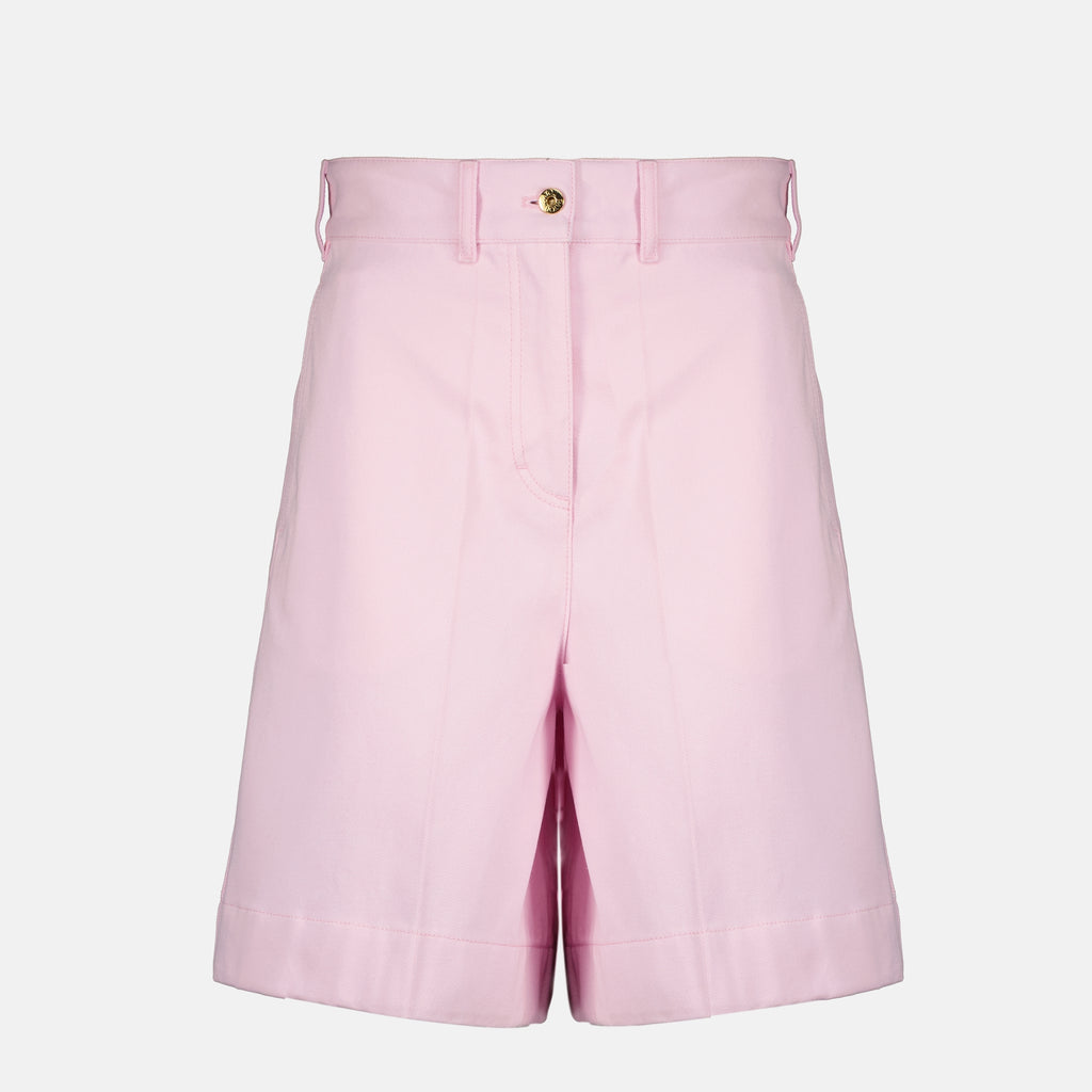 Image de l'article Bermuda rose en coton de la marque Patou pour Femme - Saison Printemps-Été 2026 - Vue de Face