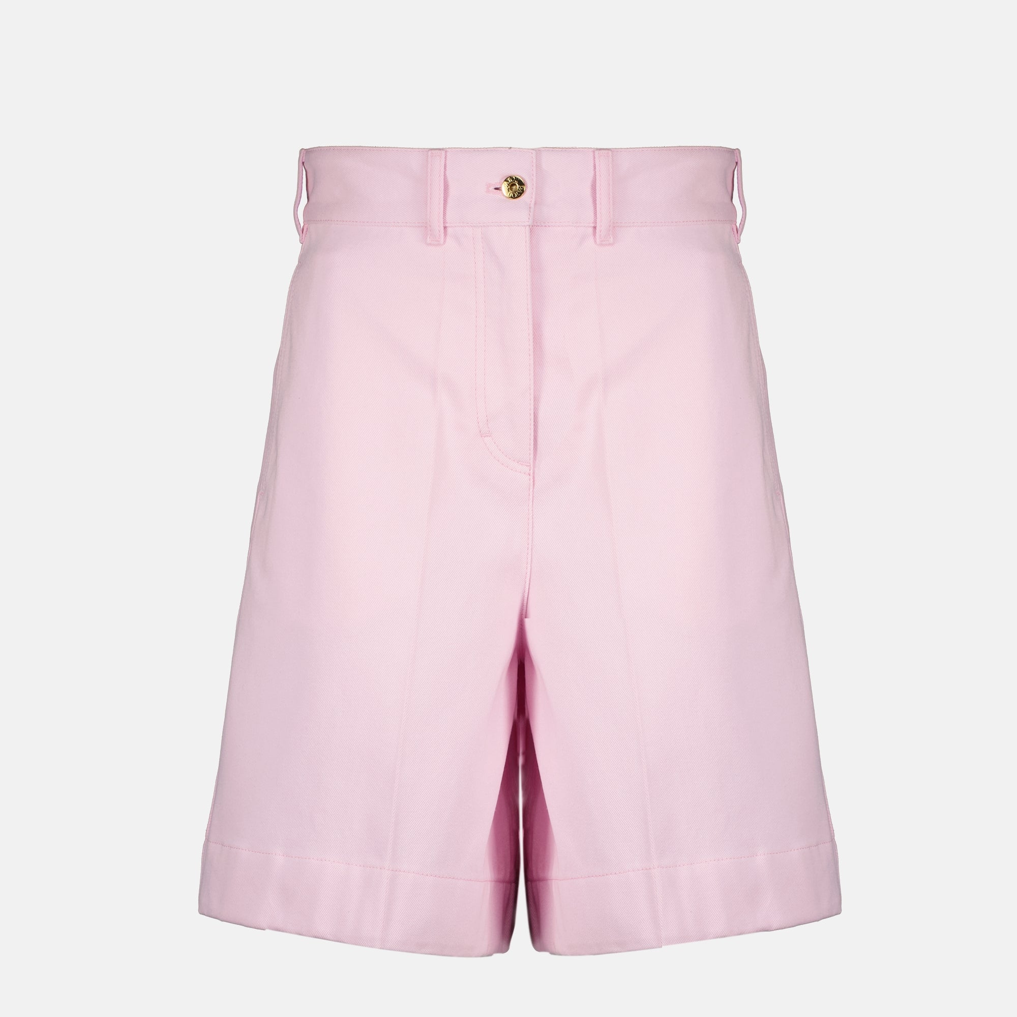 Image de l'article Bermuda rose en coton de la marque Patou pour Femme - Saison Printemps-Été 2026 - Vue de Face