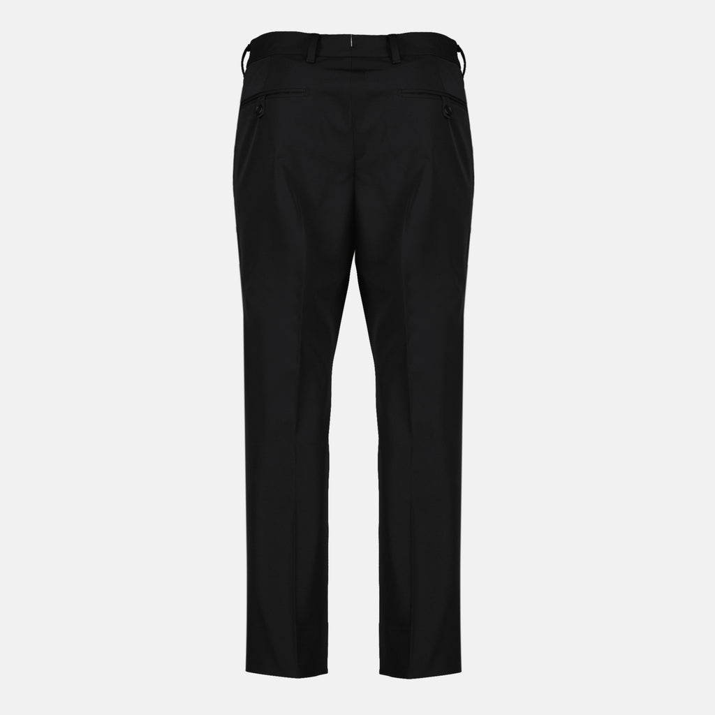 Pantalons Pantaloni in Tessuto Stretch Nero Prada Noir Homme