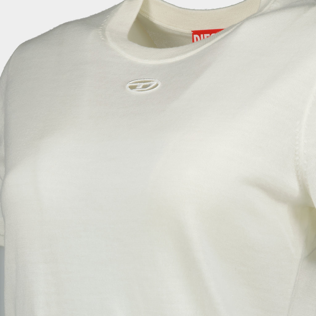 Maille Tricot à manches courtes M-Aline Diesel Blanc Femme