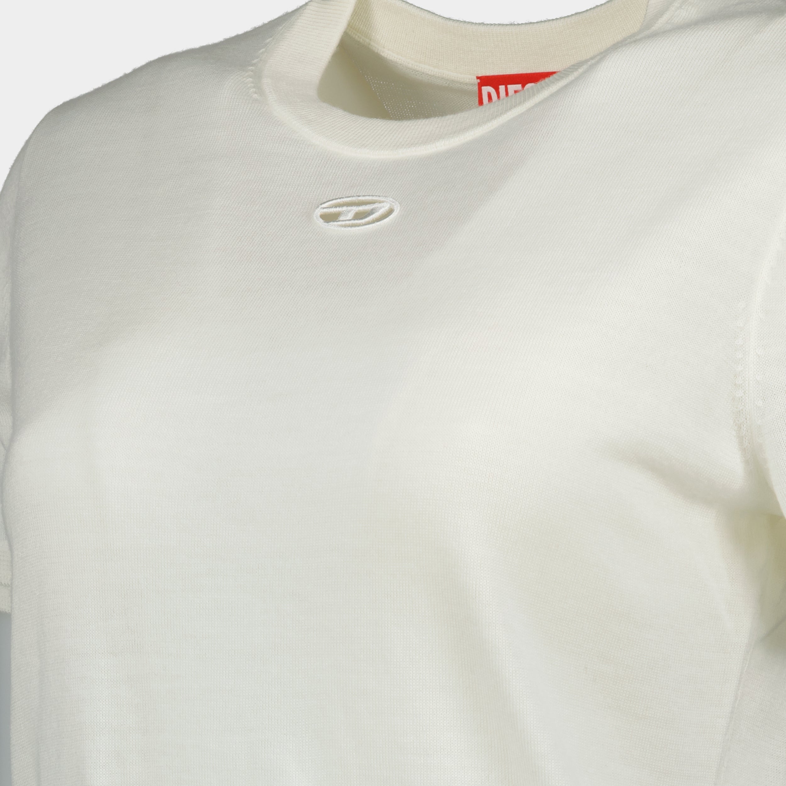 Maille Tricot à manches courtes M-Aline Diesel Blanc Femme