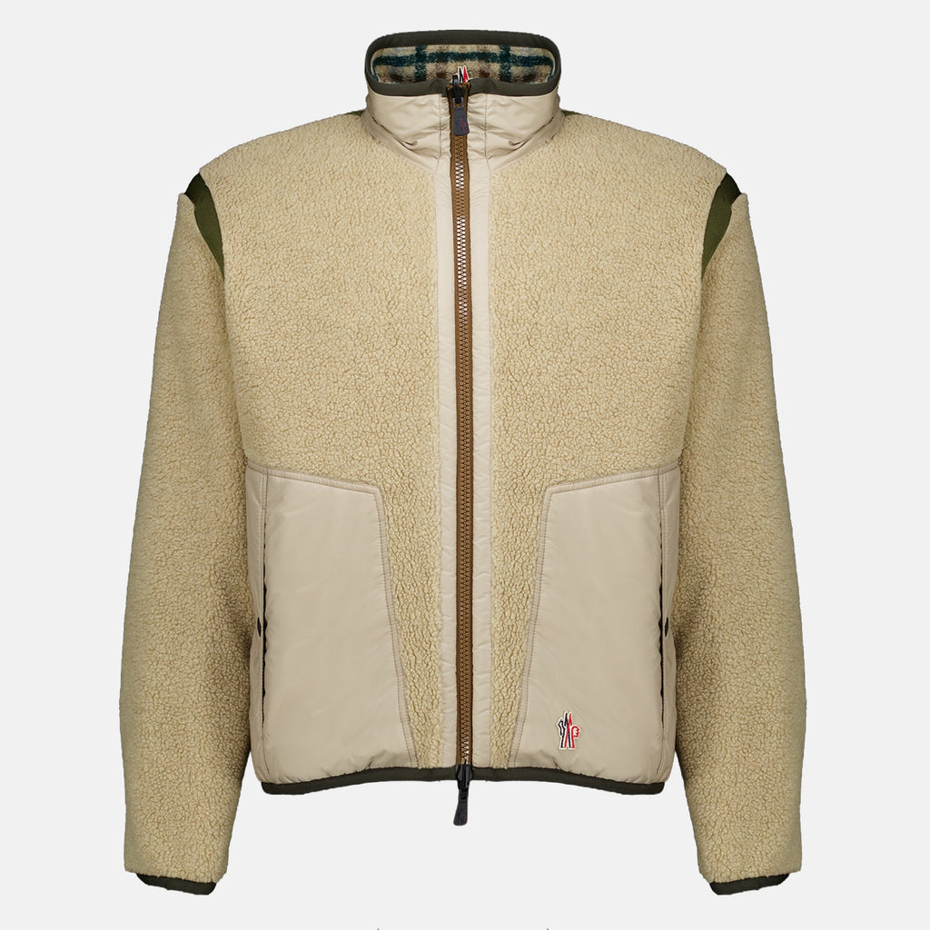 Vestes Veste zippée réversible en teddy Moncler Grenoble Vert Homme