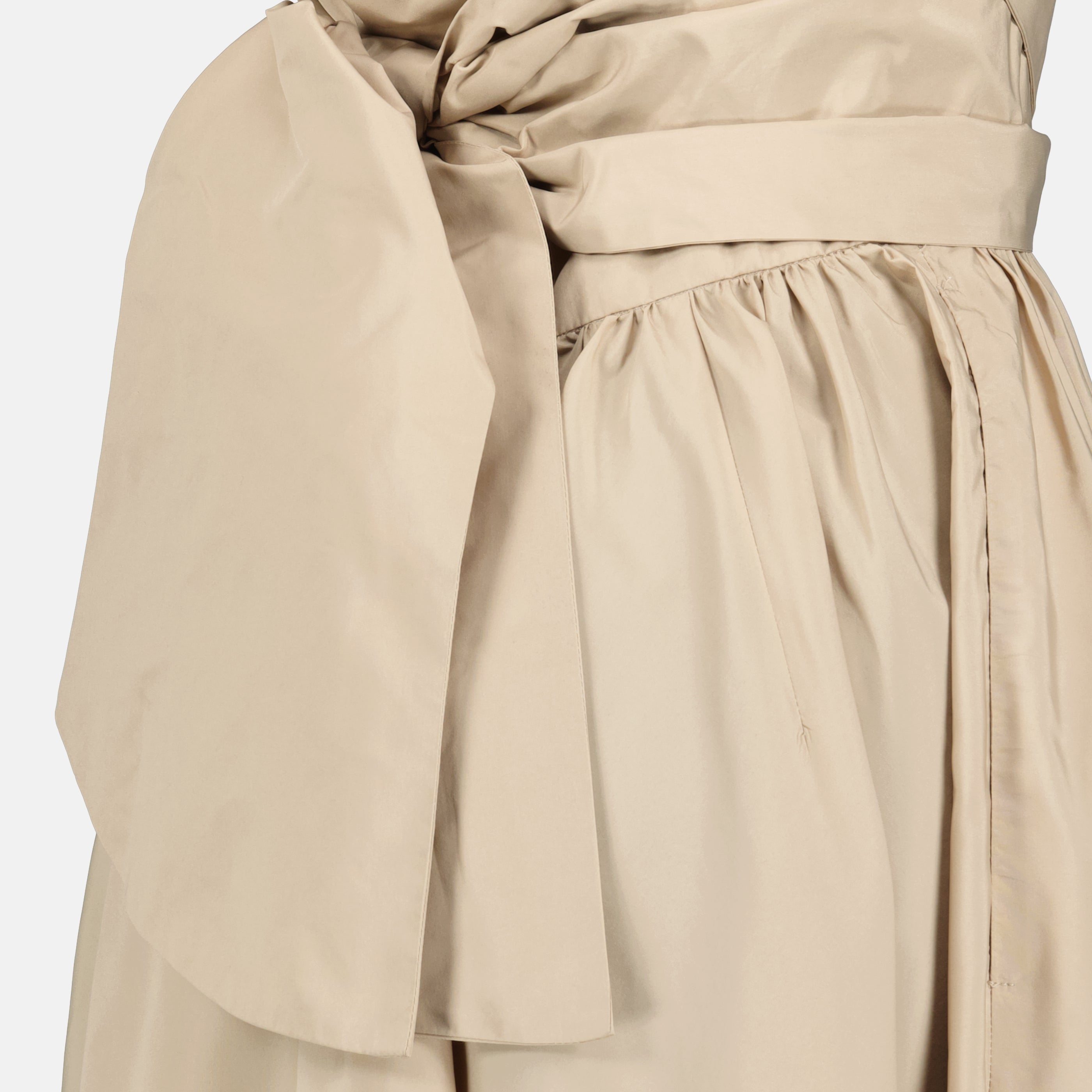 Image de l'article Robe drapée bleu en faille recyclé de la marque Patou pour Femme - Saison Printemps-Été 2026 - Vue détaillée_2