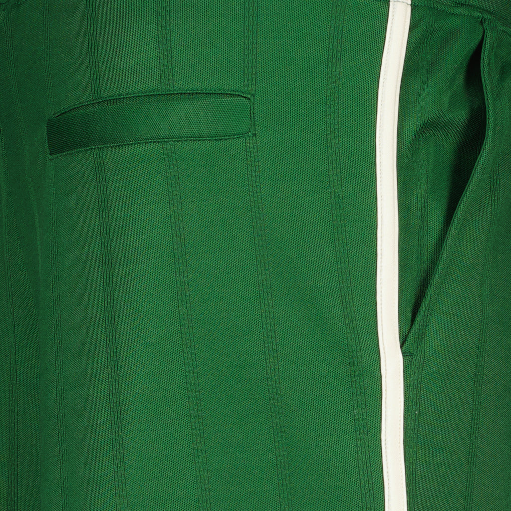 Image of the D-Hibiscus green cotton shorts from the brand Drole De Monsieur for Men - Spring-Summer 2026 - Detailed View_2