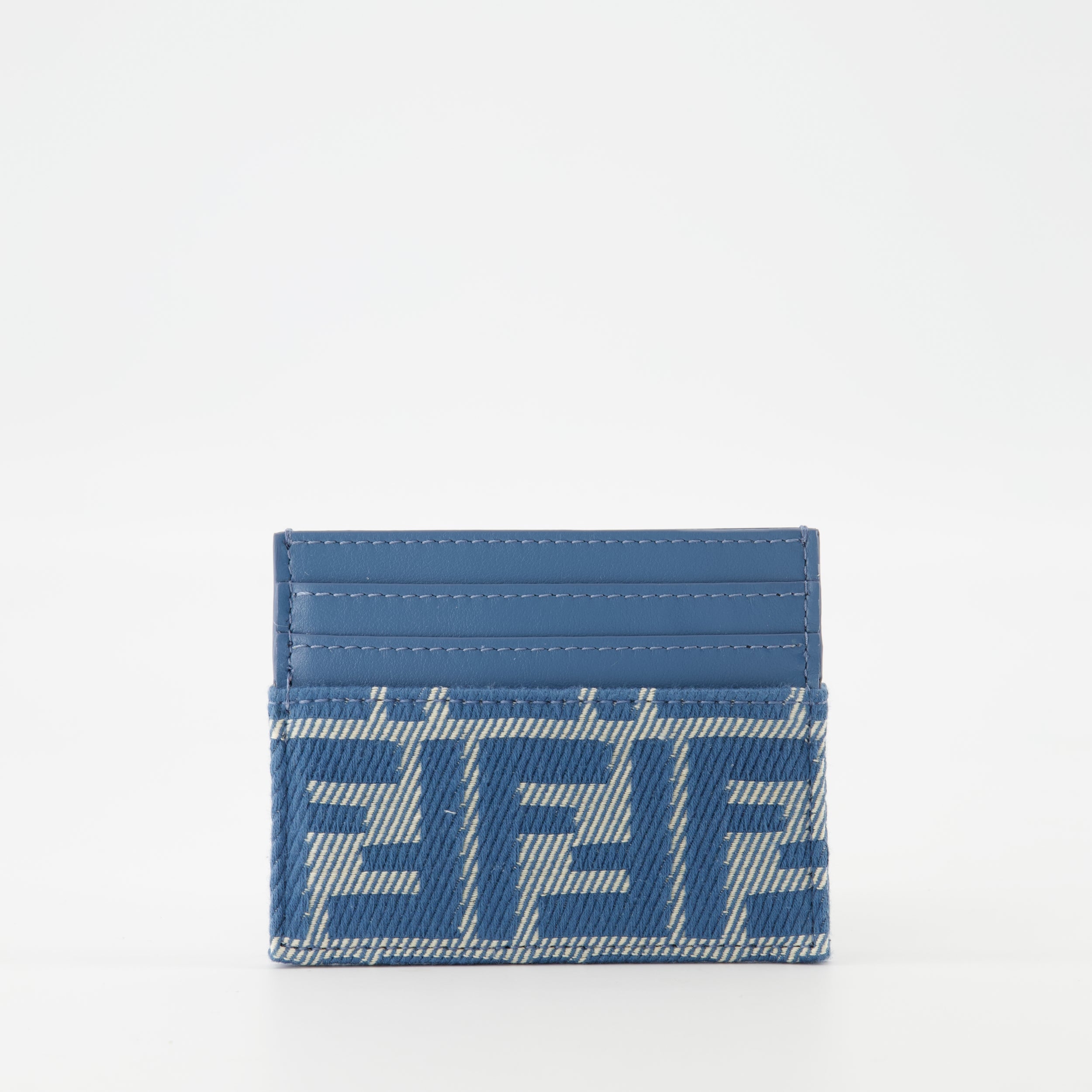 Small leather goods Porte-cartes Baguette Fendi Blue Femme