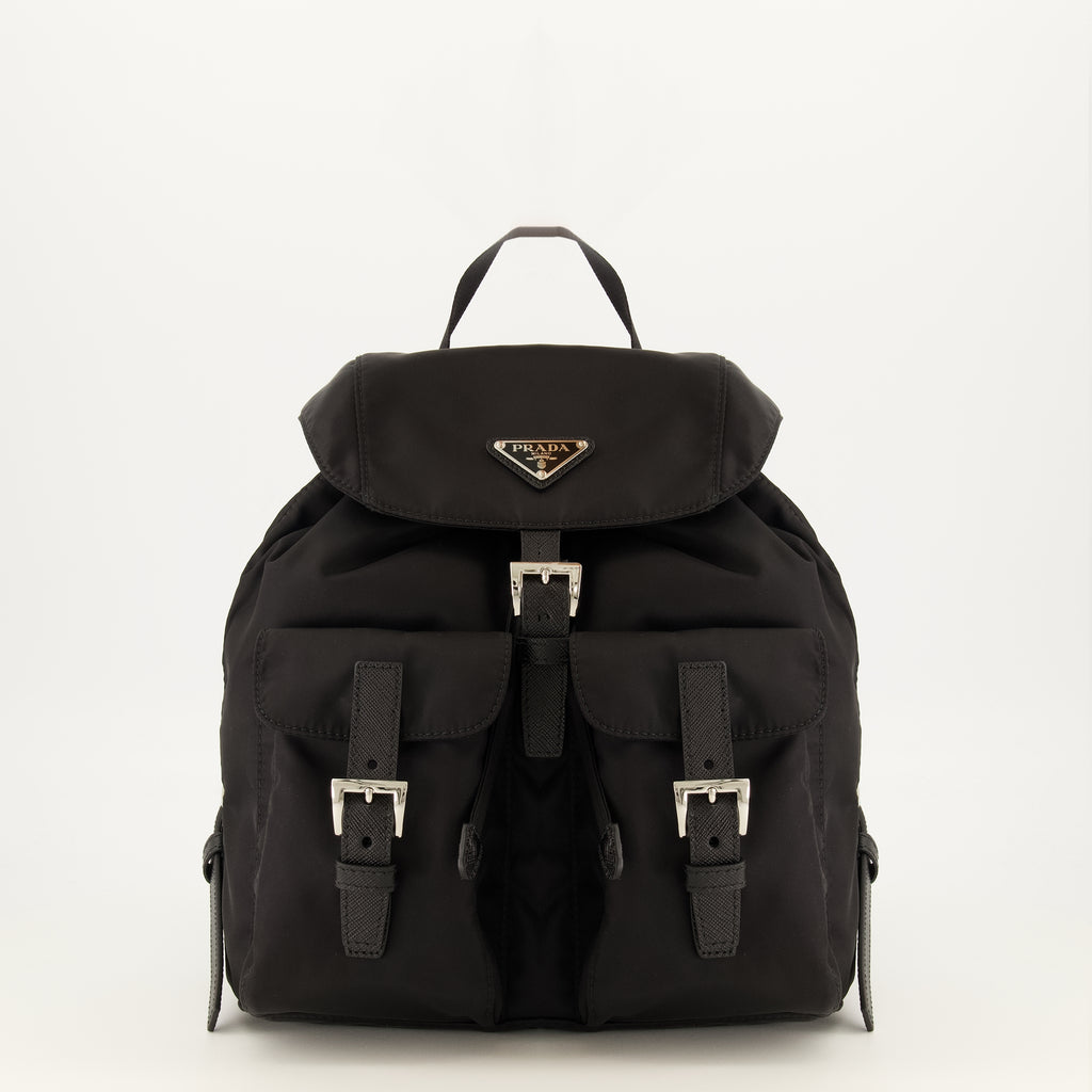 Sacs à dos Kleiner schwarzer Re-Nylon Rucksack Prada Noir Femme
