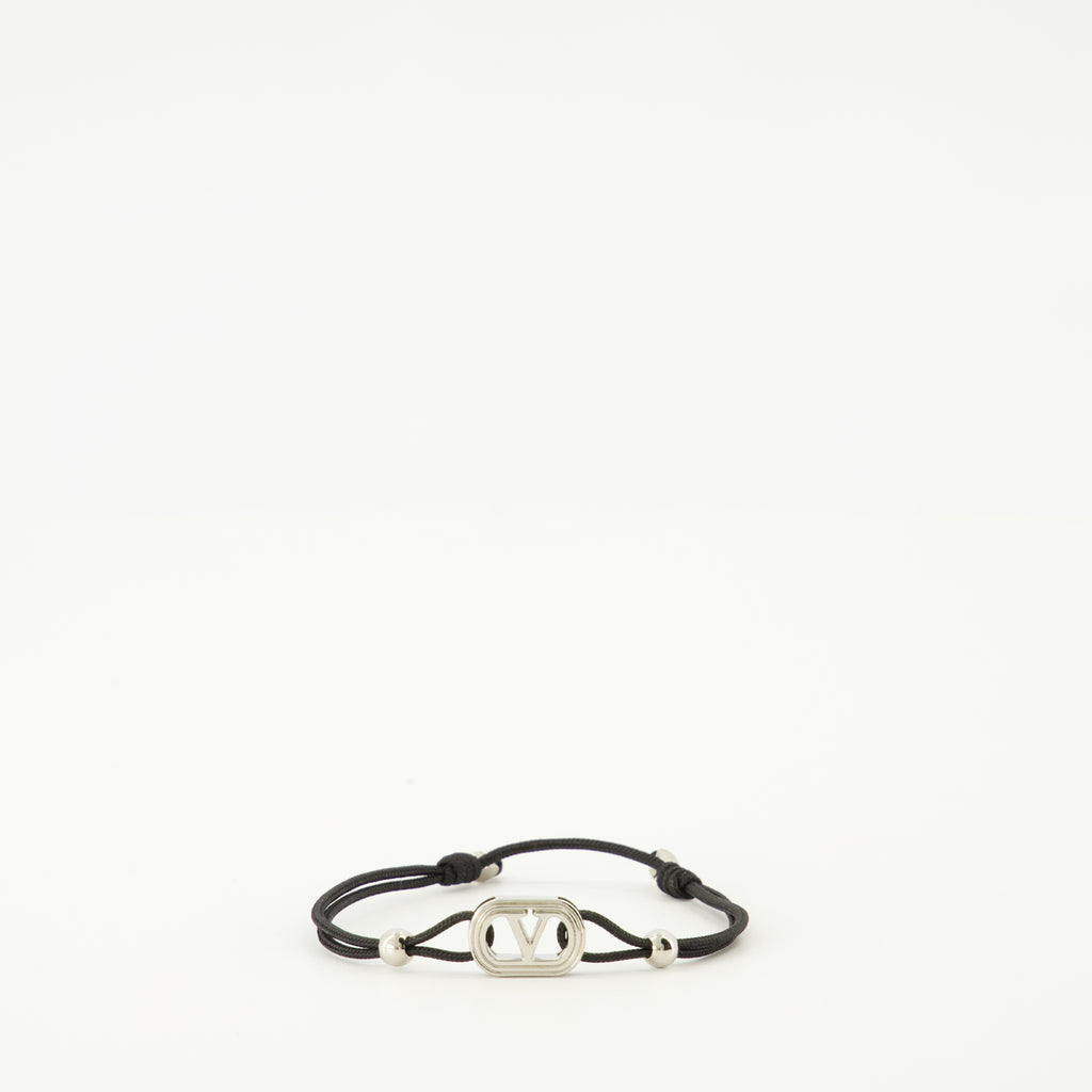 Image de l'article Bracelet VLogo cordon de la marque Valentino Garavani pour Homme - Saison Automne-Hiver 2025 - Vue de Face