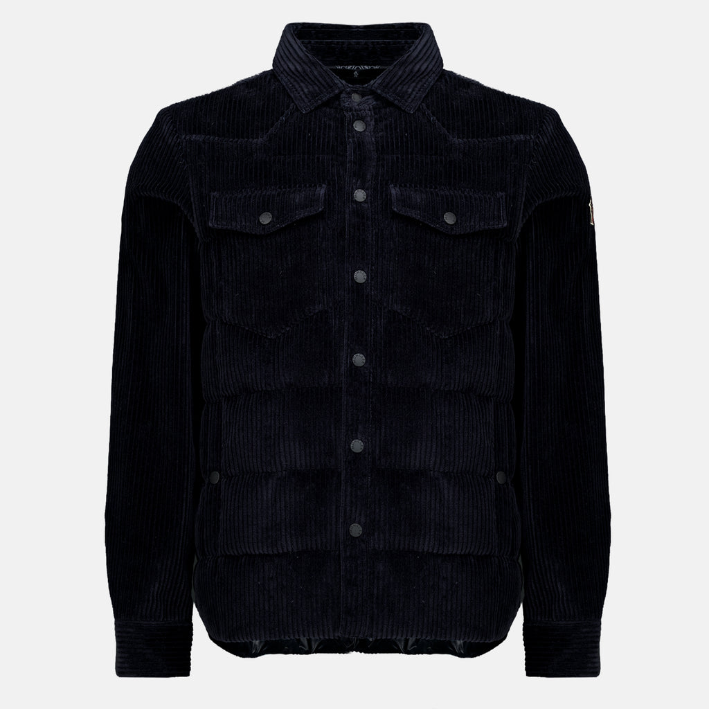 Vestes Surchemise en velours côtelé bleu marine Moncler Grenoble Bleu foncé Homme