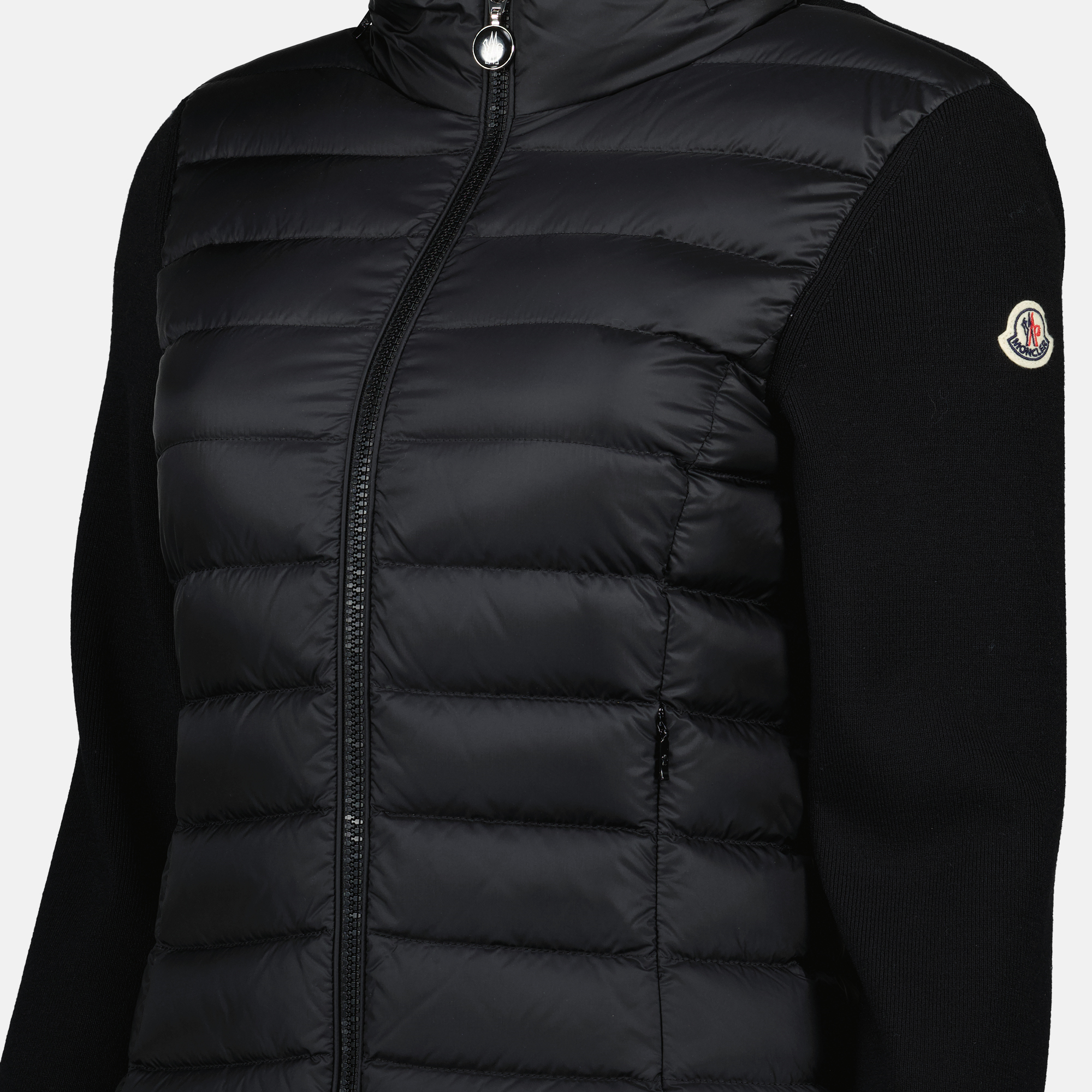 Vestes Veste bi-matière matelassée Moncler Noir Femme